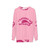 Pink sweatshirt with graphic of a cute narwhal and the text "I Believe in Narwhals" - hanging