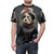 Cartoon illustration of a dog princess wearing a crown on a custom all-over print t-shirt. - men front
