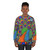 Colorful paisley peacock sweatshirt - women