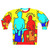 Colorful sweatshirt with drummers and percussion elements