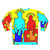 Colorful sweatshirt with drummers and percussion elements - Back