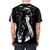Anime-inspired retro all-over print t-shirt with cyberpunk and battle angel elements - men back