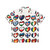 Eurovision Song Contest Hawaiian Shirt with Flags and Hearts