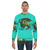 Colorful abstract griffin aqua sweatshirt with mythical creature silhouette art - men