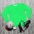 Spring green solid color sweatshirt - flat lay