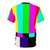 Retro TV art print featuring vibrant RGB color bars and abstract stripes on a t-shirt - Back