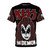 Graphic t-shirt featuring a supernatural demon kiss design inspired by the iconic rock band KISS.