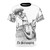 Vintage-style black and white monster illustration t-shirt with a funny scrumping theme