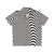 Optical Illusion Wave Black and White Hawaiian Shirt