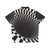 Black and white optical illusion Hawaiian shirt with checkerboard pattern - Back