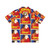 Colorful "Ooh Aah" Hawaiian shirt with tropical floral pattern