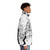 Tekkonkinkreet inspired puffer jacket with cat, rat, dog, and city graphics - men side right