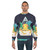 Blue ringed octopus in an ocean terrarium design on a sweatshirt - men