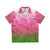 Ombre floral hibiscus Hawaiian shirt in pink, green, and white