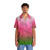 Ombre floral hibiscus Hawaiian shirt in pink, green, and white - People Front