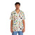 Colorful Hawaiian shirt featuring an ocean life design with tropical fish, sharks, and other marine animals - People Front