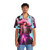 Eric Andre inspired aesthetic Hawaiian shirt with pastel colors and volcano print - People Front