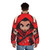 Money Heist Sticker Puffer Jacket with Cartoon Art Design - men back