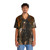 A Hawaiian shirt featuring a bay horse in the rain during autumn - People Front