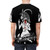 Occult satanic horror t-shirt with baphomet, demons, and pagan symbols - men back