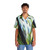 Georgia O'Keeffe inspired blue and green abstract Hawaiian shirt - People Front