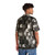 Geometric monochrome Hawaiian shirt with abstract hexagonal and curtain motifs - People Back
