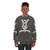 Sweatshirt with 'No Replacement For Displacement' text and images of engine, muscle car, hot rod - women