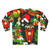 Cozy Christmas pattern sweatshirt with Santa, reindeer, and holiday designs - Back