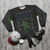 Christmas Cactus Sweatshirt with Cactuar and Chocobo Designs - flat lay
