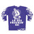 Chris Farley comedy themed "Well La De Frickin Da" winter sweatshirt - Back
