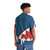 Gawr Gura shark mouth design on a colorful Hawaiian shirt - People Back