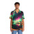 Northern Lights Hawaiian Shirt with Aurora Borealis Scenery - People Front