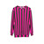 Hot pink and black striped sweatshirt - hanging