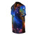 Vibrant galaxy eagle graphic printed on a high-quality black t-shirt - men right