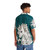 The Last Unicorn sea green Hawaiian shirt featuring a fantasy unicorn design - People Back