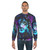 Neon lion cyber aesthetic blacklight glow sweatshirt - men