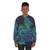 Vibrant azure dragon sweatshirt - women
