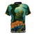 Vintage-style graphic t-shirt featuring the Creature from the Black Lagoon in a modern AOP design