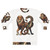 Chimera fantasy sweatshirt with embroidered design of mythical creatures