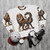 Chimera fantasy sweatshirt with embroidered design of mythical creatures - flat lay
