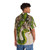 Tropical snake Hawaiian shirt with floral and calligraphy design - People Back