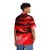 Tropical red latex Hawaiian shirt with slippery wet finish - People Back