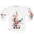 Japanese ink painting of cherry blossom flowers on a sweatshirt