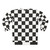 Checkerboard pattern sweatshirt with high-quality geometric design - Back