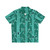 Tropical leaf Hawaiian shirt with emerald forest seamless pattern