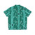 Tropical leaf Hawaiian shirt with emerald forest seamless pattern - Back