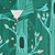 Tropical leaf Hawaiian shirt with emerald forest seamless pattern - Detail