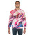 Glittersnake acrylic painting on colorful sweatshirt - men