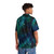 Emerald Galaxy Hawaiian Shirt featuring a cosmic design with stars and planets - People Back