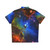 Galaxy Eagle Hawaiian Shirt with Nebula and Star Pattern - Back